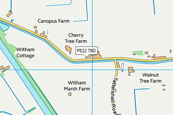 PE22 7BD map - OS VectorMap District (Ordnance Survey)