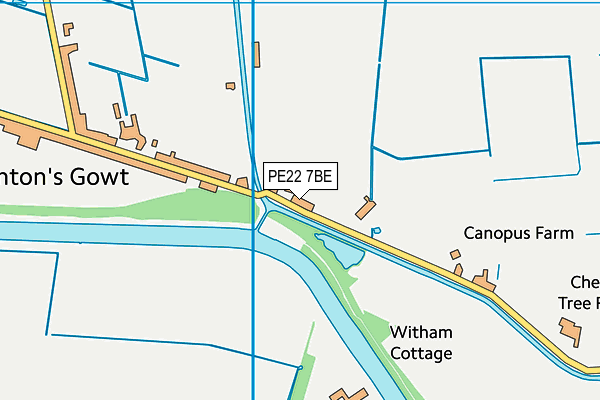PE22 7BE map - OS VectorMap District (Ordnance Survey)