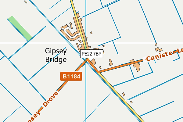 Gipsey Bridge Academy map (PE22 7BP) - OS VectorMap District (Ordnance Survey)