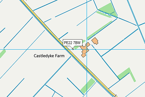 PE22 7BW map - OS VectorMap District (Ordnance Survey)