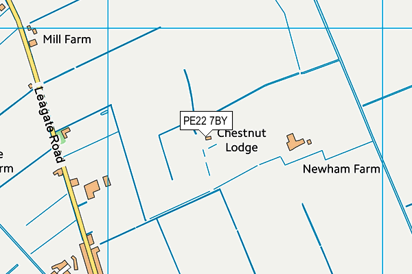 PE22 7BY map - OS VectorMap District (Ordnance Survey)