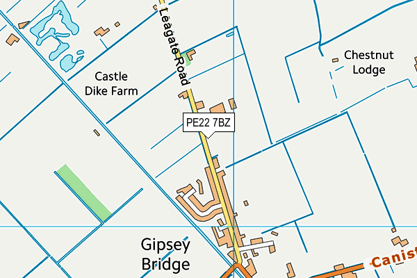 PE22 7BZ map - OS VectorMap District (Ordnance Survey)