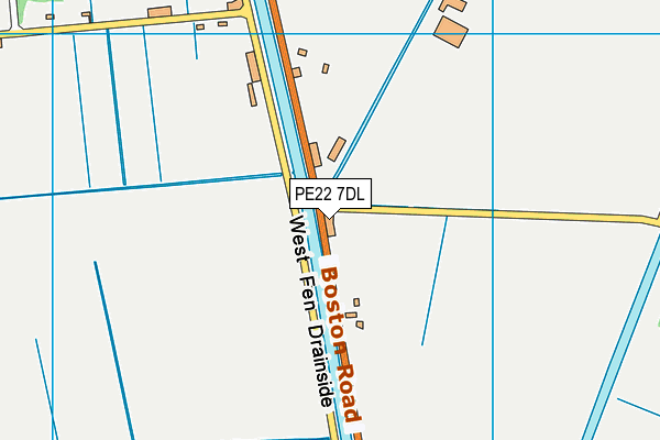 PE22 7DL map - OS VectorMap District (Ordnance Survey)