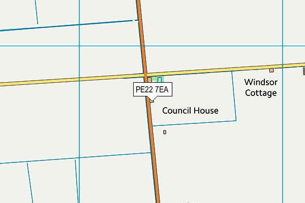 PE22 7EA map - OS VectorMap District (Ordnance Survey)
