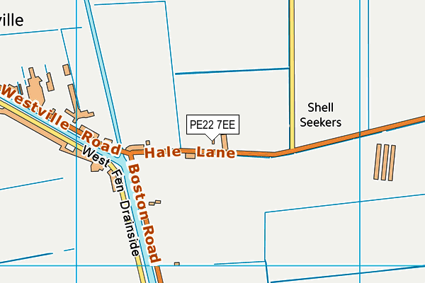 PE22 7EE map - OS VectorMap District (Ordnance Survey)