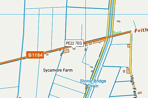 PE22 7EG map - OS VectorMap District (Ordnance Survey)