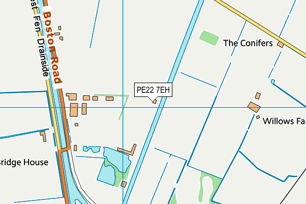 PE22 7EH map - OS VectorMap District (Ordnance Survey)