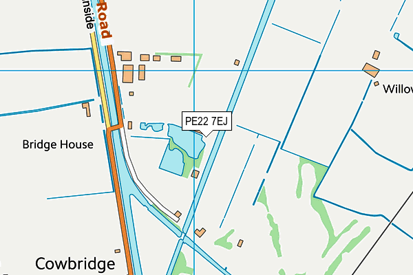 PE22 7EJ map - OS VectorMap District (Ordnance Survey)