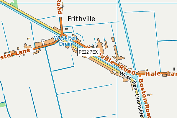 Frithville Primary School map (PE22 7EX) - OS VectorMap District (Ordnance Survey)