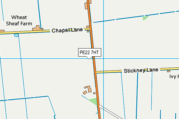 PE22 7HT map - OS VectorMap District (Ordnance Survey)