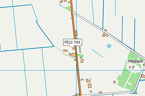 PE22 7HX map - OS VectorMap District (Ordnance Survey)