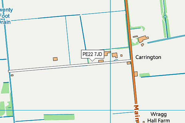 PE22 7JD map - OS VectorMap District (Ordnance Survey)