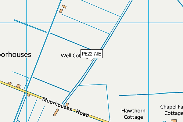 PE22 7JE map - OS VectorMap District (Ordnance Survey)