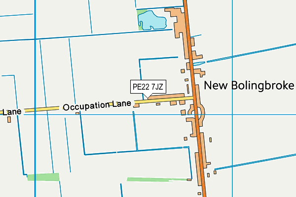 PE22 7JZ map - OS VectorMap District (Ordnance Survey)