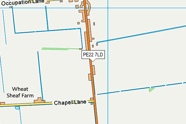 PE22 7LD map - OS VectorMap District (Ordnance Survey)