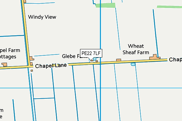 PE22 7LF map - OS VectorMap District (Ordnance Survey)