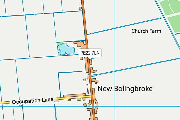 PE22 7LN map - OS VectorMap District (Ordnance Survey)