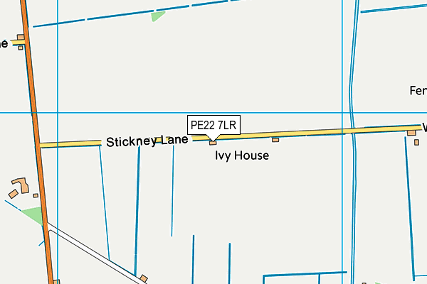 PE22 7LR map - OS VectorMap District (Ordnance Survey)