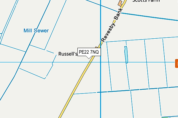 PE22 7NQ map - OS VectorMap District (Ordnance Survey)