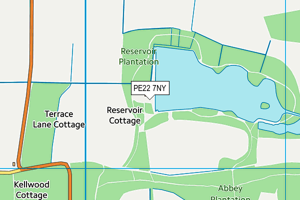 PE22 7NY map - OS VectorMap District (Ordnance Survey)