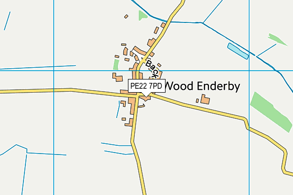PE22 7PD map - OS VectorMap District (Ordnance Survey)