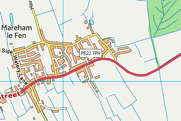 PE22 7PH map - OS VectorMap District (Ordnance Survey)