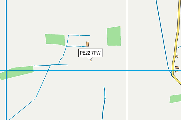 PE22 7PW map - OS VectorMap District (Ordnance Survey)