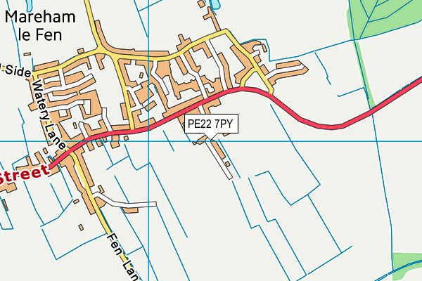 PE22 7PY map - OS VectorMap District (Ordnance Survey)