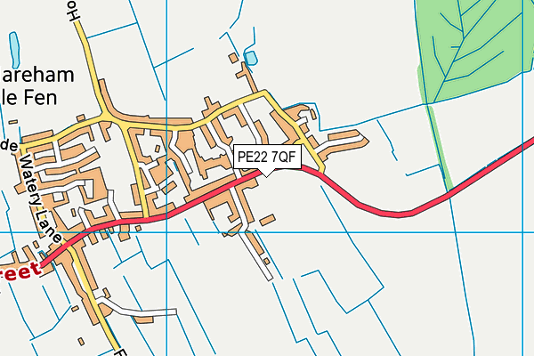 PE22 7QF map - OS VectorMap District (Ordnance Survey)