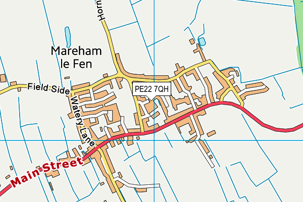 PE22 7QH map - OS VectorMap District (Ordnance Survey)