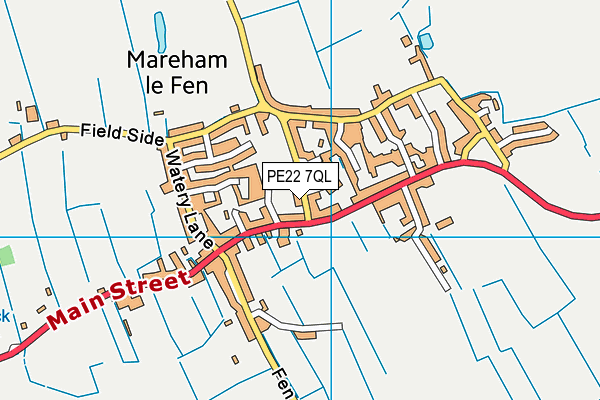 PE22 7QL map - OS VectorMap District (Ordnance Survey)