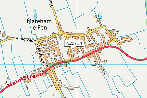 PE22 7QN map - OS VectorMap District (Ordnance Survey)