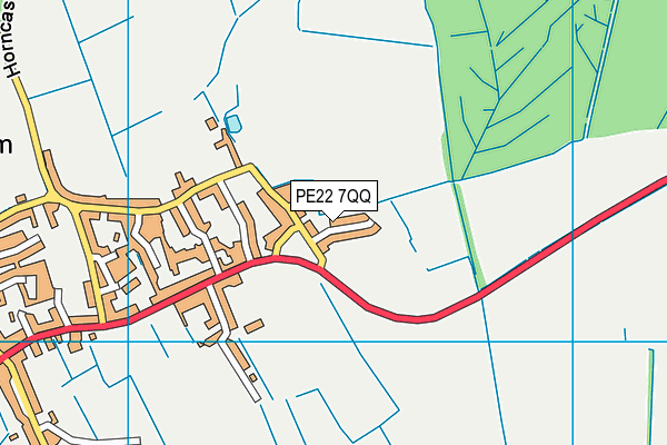PE22 7QQ map - OS VectorMap District (Ordnance Survey)