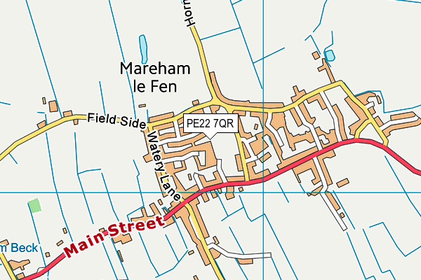 PE22 7QR map - OS VectorMap District (Ordnance Survey)
