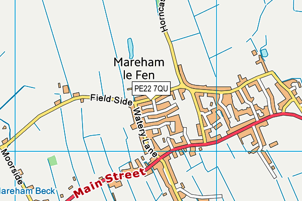 Mareham United Football Club map (PE22 7QU) - OS VectorMap District (Ordnance Survey)