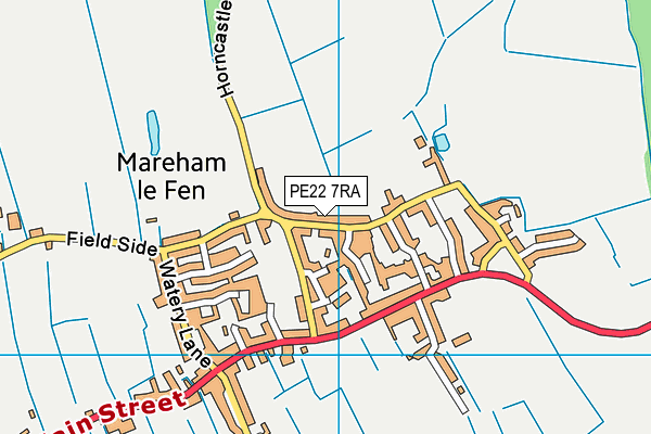 PE22 7RA map - OS VectorMap District (Ordnance Survey)
