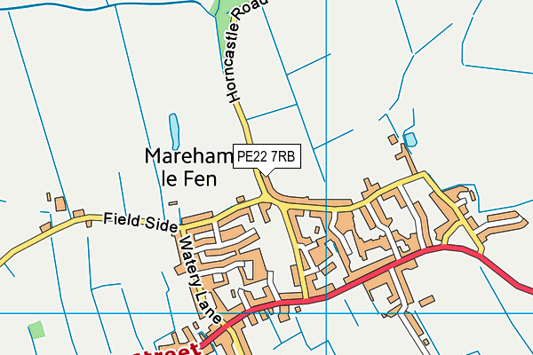 PE22 7RB map - OS VectorMap District (Ordnance Survey)