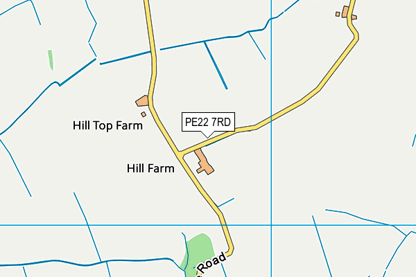 PE22 7RD map - OS VectorMap District (Ordnance Survey)