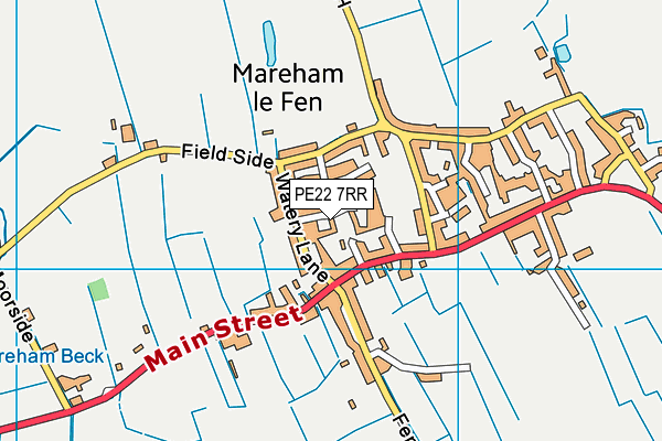 PE22 7RR map - OS VectorMap District (Ordnance Survey)