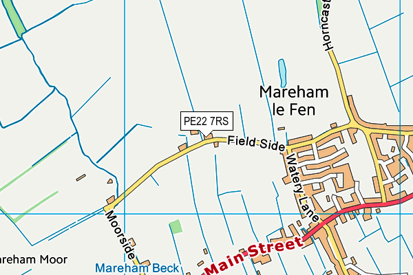PE22 7RS map - OS VectorMap District (Ordnance Survey)