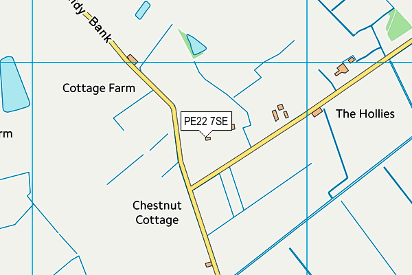 PE22 7SE map - OS VectorMap District (Ordnance Survey)