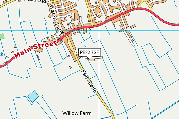 PE22 7SF map - OS VectorMap District (Ordnance Survey)