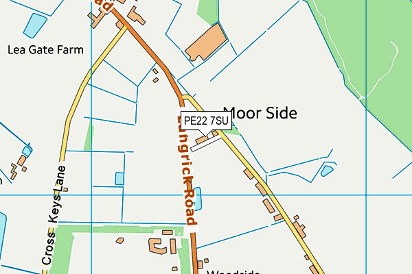 PE22 7SU map - OS VectorMap District (Ordnance Survey)