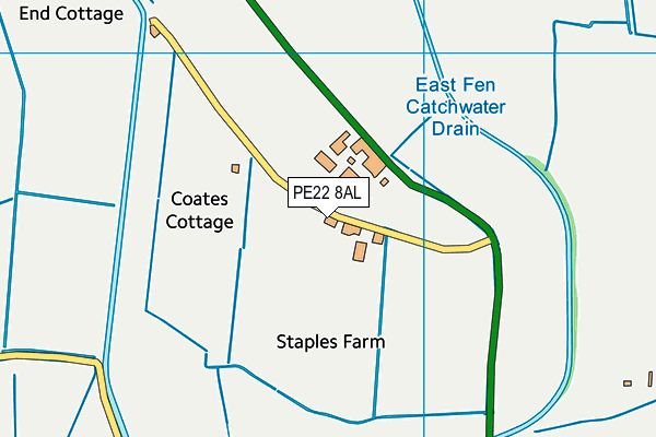PE22 8AL map - OS VectorMap District (Ordnance Survey)