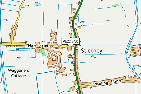 Stickney Church of England Primary School map (PE22 8AX) - OS VectorMap District (Ordnance Survey)