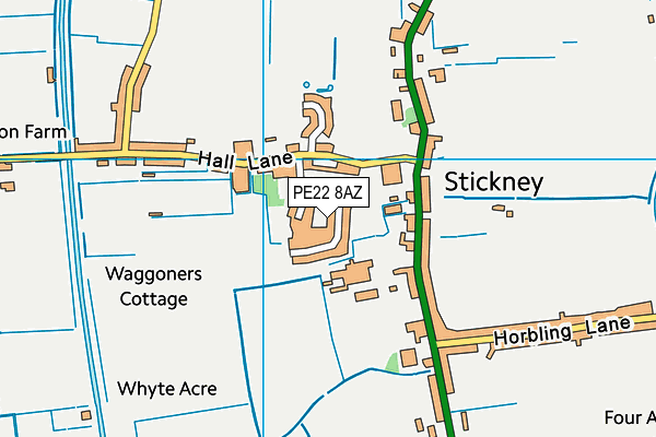 PE22 8AZ map - OS VectorMap District (Ordnance Survey)
