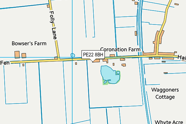 PE22 8BH map - OS VectorMap District (Ordnance Survey)