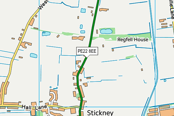 PE22 8EE map - OS VectorMap District (Ordnance Survey)