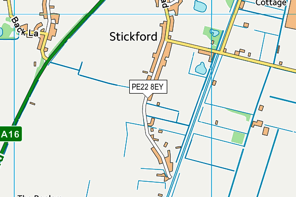 PE22 8EY map - OS VectorMap District (Ordnance Survey)