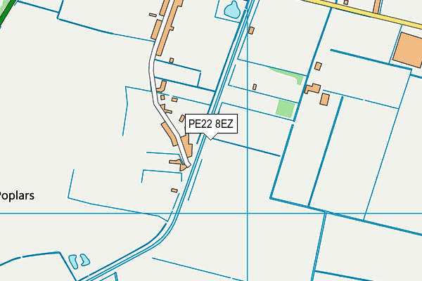 PE22 8EZ map - OS VectorMap District (Ordnance Survey)